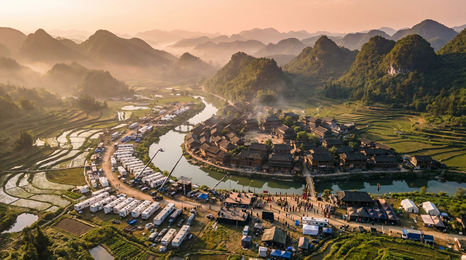 芒果视频海角社区栏目航拍外景拍摄基地全景